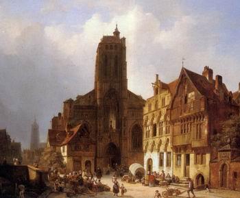 unknow artist European city landscape, street landsacpe, construction, frontstore, building and architecture. 168 China oil painting art